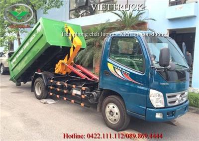 Xe chở rác thùng rời (hooklift) 6 khối (6m3) THACO OLLIN 500B-CS