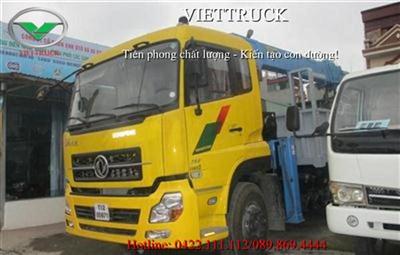 Xe tải gắn cẩu 10 tấn Atom, Xe dongfeng C260 nhập khẩu nguyên chiếc găn cẩu tự hành 10 tấn