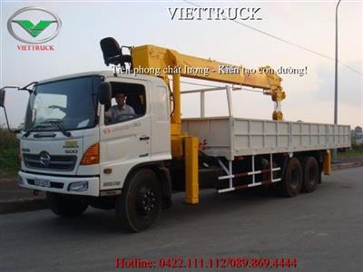 Xe tải 15 tấn HINO FL8JTSL (6x2) gắn cẩu 7 tấn Soosan SCS746L