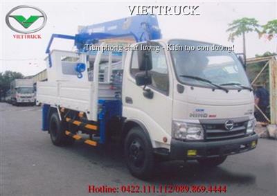 Xe tải hino 3,5 tấn HINO WU342L-NKMRHD3 gắn cẩu Tadano 3 tấn TM-ZE295MH, có giỏ nâng người làm việc trên cao