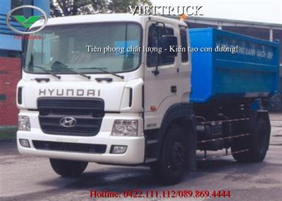 Ô tô chở rác thùng rời (hooklift) 14 khối (14m3) Hyundai HD170