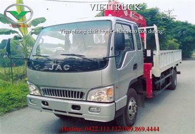 Xe tải JAC 7,5 tấn gắn cẩu uinc 3 tấn UNIC model URV343